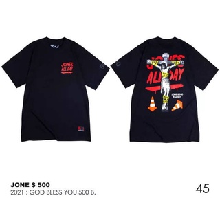 Tee Street 2021 เสื้อยึดJONE500 รุ่น hand signal/god bless U