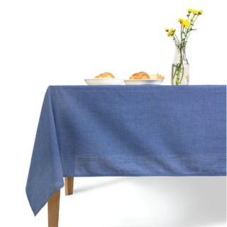 Han&amp;Co. ผ้าปูโต๊ะ ผ้าคลุมโต๊ะลาย Blue Slub Han&amp;Co. Table Cloth – Blue Slub HCTBC05