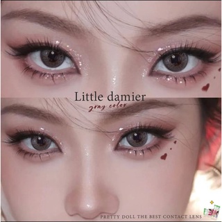 คอนแทคเลนส์ รุ่น Little Damier ยี่ห้อ Pretty doll มีสี เทา ตาล สายตาปกติ