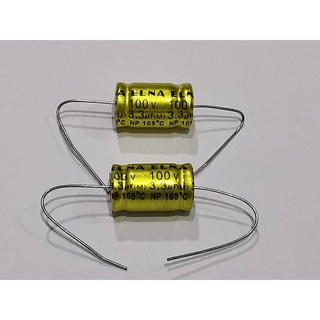 2ตัว(1คู่) Capacitor 3.3uf.50V./4uF50V./ 3.3uF100V./8uF50V.  สำหรับลำโพงเสียงแหลม-กลาง ชนิด Bi-Polar ไม่มีขั้ว