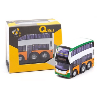 โมเดลรถบัส โลหะผสม ขนาดเล็ก q-bus E500 MMC FL 12.8 สีเบจ สีเขียว ของเล่นสําหรับเด็ก