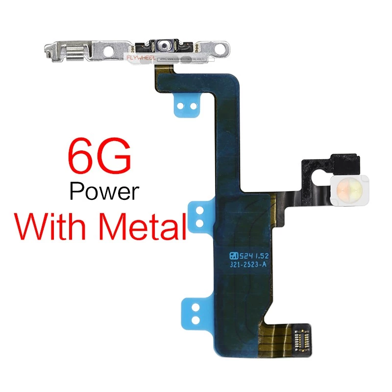 สายแพรปุ่มกดเปิด ปิด ด้านข้าง พร้อมโลหะ สําหรับโทรศัพท์มือถือ 6 6S 7 8 Plus X XR XS Max thumbnail 3