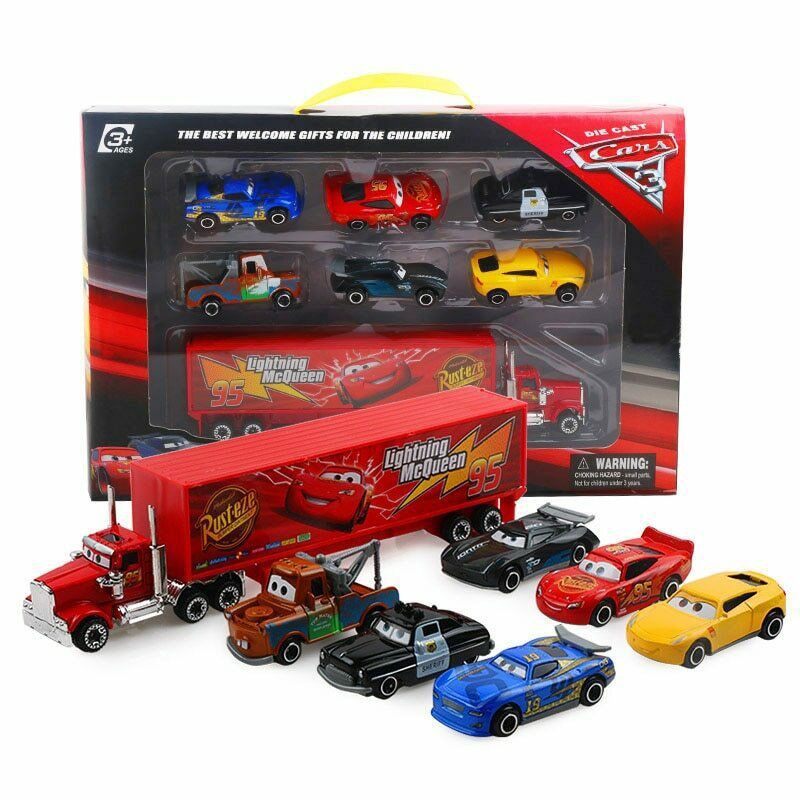 New 7Pcs Cars 2 Mack McQueen Racer CarMack Truck Kids Toy Collection ...