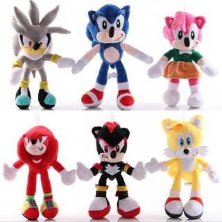 ตุ๊กตายัดนุ่น อนิเมะ Sonic The Hedgehog Shadow Amy Rose Knuckle Tail ขนาด 28 ซม. ของเล่นสําหรับเด็ก