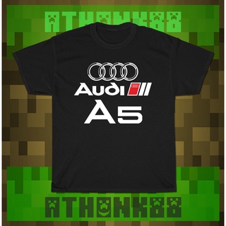 เสื้อยืดสีขาวใหม่ เสื้อยืด ลายโลโก้ Audi A5 Sportback สําหรับผู้ชายS-4XL