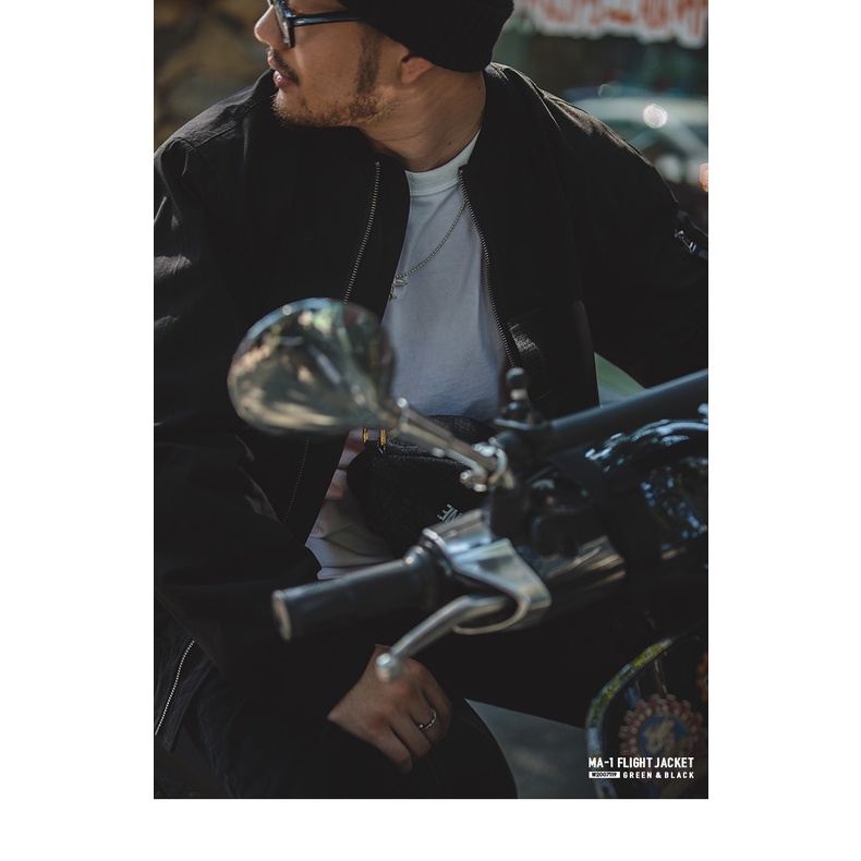 Retro American Driving Jacket MA-1 เครื่องบินระเบิดเสื้อลําลอง — صورة 5
