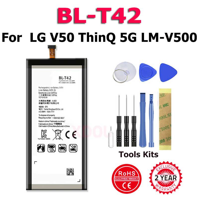 100% Original Battery For  LG V50 ThinQ 5G V50ThinQ BL T42 LM-V500 V500N V500EM v500xm Mobile Phone 