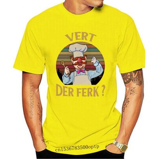 [COD]เสื้อยืดแขนสั้น ผ้าฝ้าย พิมพ์ลาย Swedish Chef Vert Der Ferk Sunset สไตล์ฮาราจูกุ เรโทร แฟชั่นฤดูร้อน สําหรับผู้ชาย