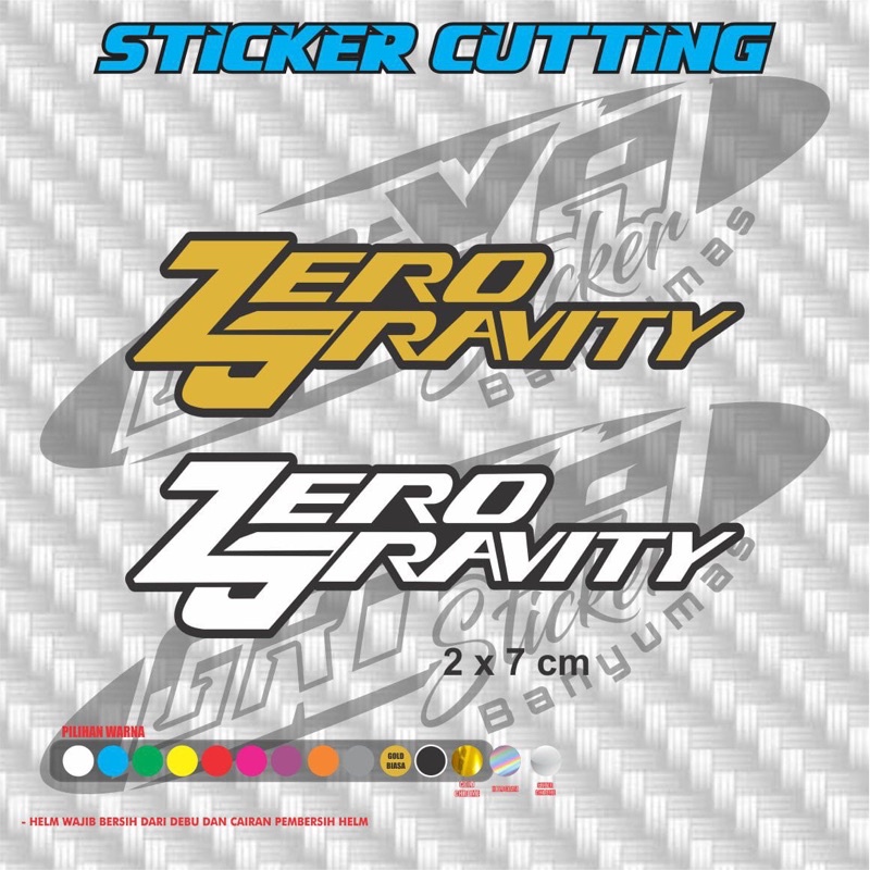 สติ๊กเกอร์ ZERO GRAVITY VISOR CUTTING WISHIELD