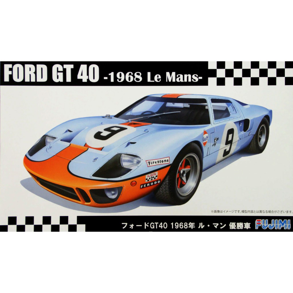 โมเดลรถยนต์ FUJIMI FORD GT-40 1968 Le Mans 1/24