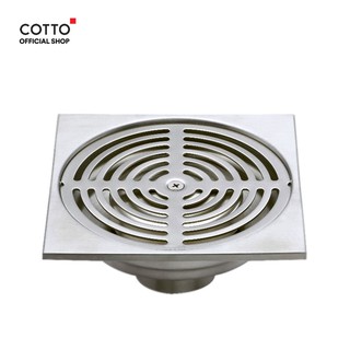 COTTO ตะแกรงสแตนเลสทรงเหลี่ยมกันกลิ่น สำหรับท่อ 2-4" หน้าแปลน 6" รุ่น CT640Z4P(HM)