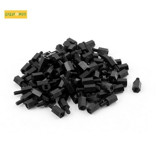 100Pcs M3 Thread 8mm+6mm PCB Fixed Nylon Hex Standoff Spacer Pillar