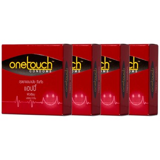 One Touch  ถุงยางอนามัย รุ่น แฮ็ปปี้ (แพ็ก 4)