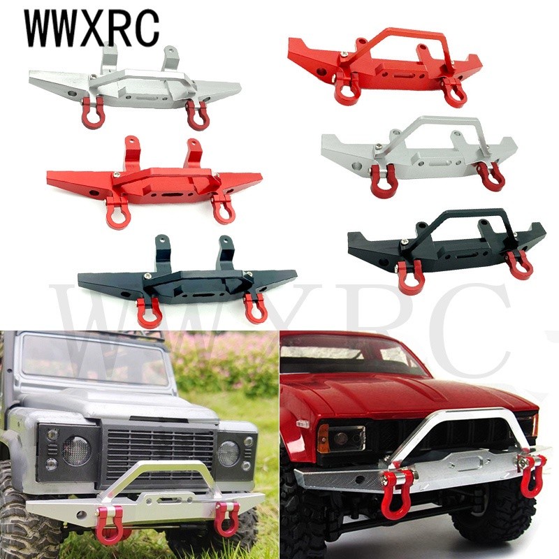 โลหะกันชนหน้า Winch สําหรับ WPL C14 C24 C24-1 1/16 MN D90 FJ40 MN45 MN90 MN99s 1/12 RC รถอะไหล่อัพเกรด