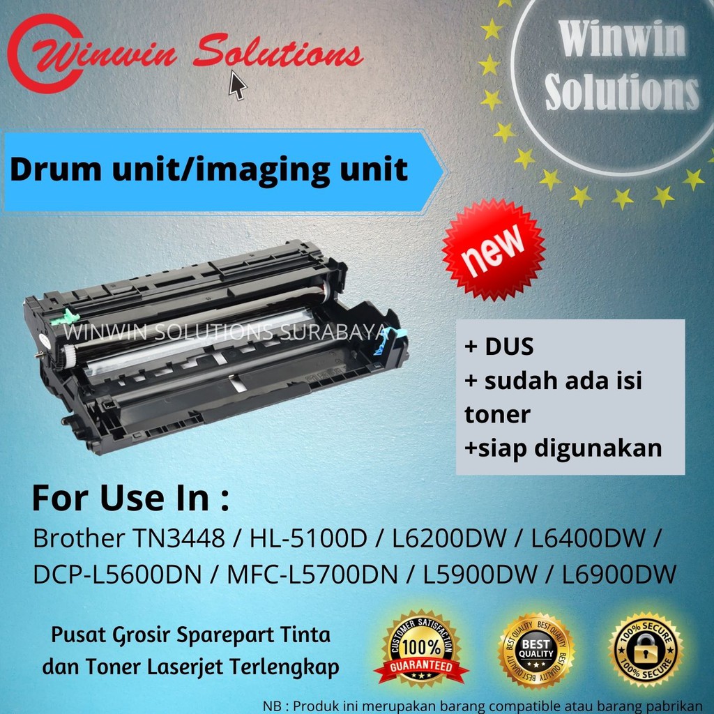 หน่วยดรัม Brother TN3448 HL-5100D L6200DW L6400DW DCP-L5600DN MFC-L5700DN L5900DW L6900DW L6900DW