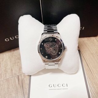 (สด-ผ่อน)🎗แท้100% GUCCI G-Timeless Quartz Black Dial Ladies Watch