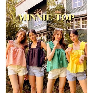 T381 Mnnie Top เสื้อเนื้อผ้าลินิน