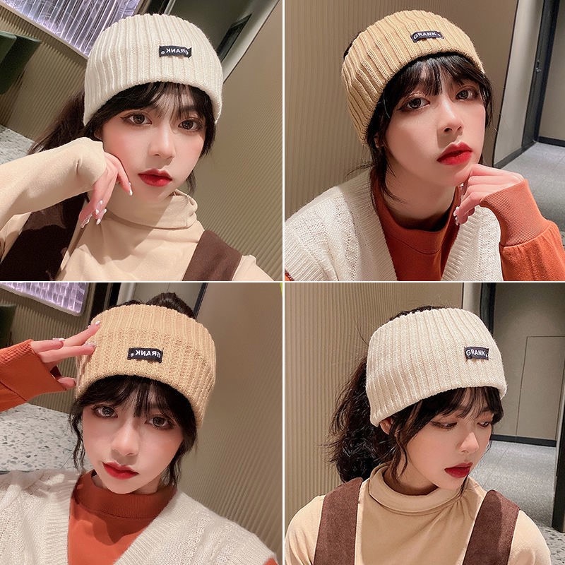 แฟชั่นผ้าคาดศีรษะผ้าถักเรียบง่ายสไตล์เกาหลีสําหรับเด็ก - รูปที่ 3