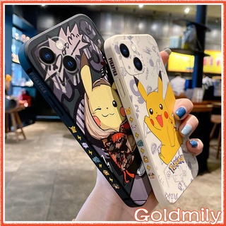 🔥 เคสไอโฟน11 IPhone 13 ปิกาจู เคสลายแถบข้างขอบเหลี่ยมซิลิโคนสำหรับ Apple iPhone 11 6 Xr 7 X SE 2020 6s Max XS เคสi11 12 13 Pro เคสไอโฟนXSMax i8plus เคสไอโฟน7พลัส เคสไอโฟนxr 10x เคสไอโฟน6splus 8 plus เคสไอโฟน13 Pikachu Case