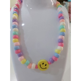 สร้อยรุ่น smile pastel พร้อมส่งค่ะ สร้อยคอลูกปัดสร้อยคอโชคเกอร์ลูกปัด สร้อยคอจี้ลูกปัดสร้อยคอแฟชั่นน่ารักๆ