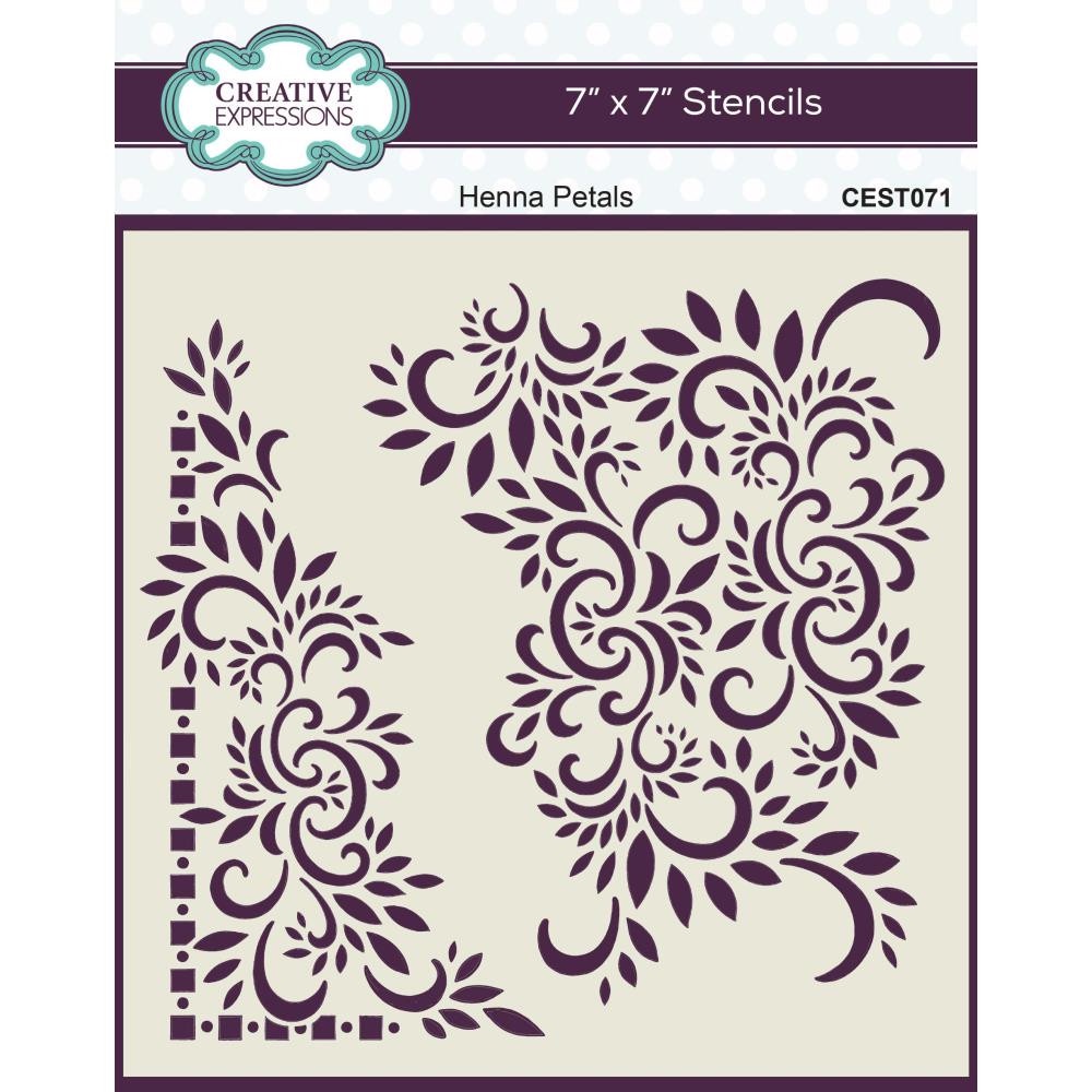 Creative Expressions 7"X7" ลายฉลุโดย Creative Expressions- กลีบเฮนน่า