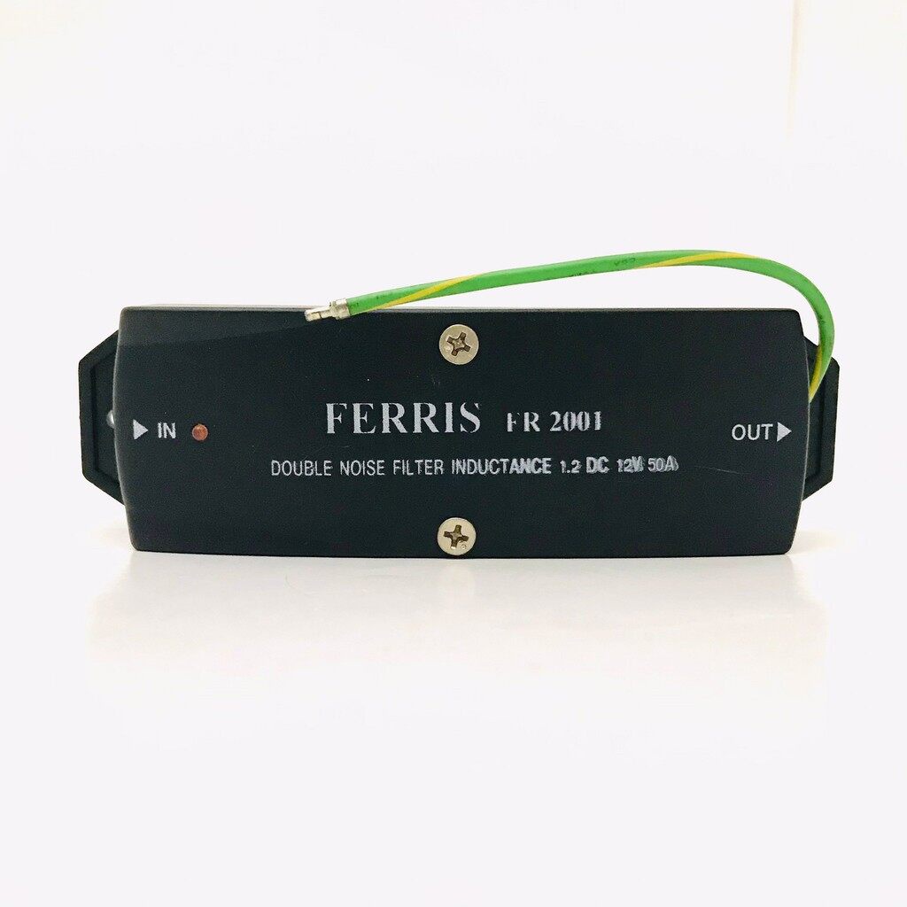 กันกวน กันหวีด เครื่องเสียงติดรถยนต์ ยี่ห้อ FERRIS รุ่น FR-2001 สำหรับเครื่องเสียงที่มีเสียงกวนจากกระแสไฟ NOISE FILTER