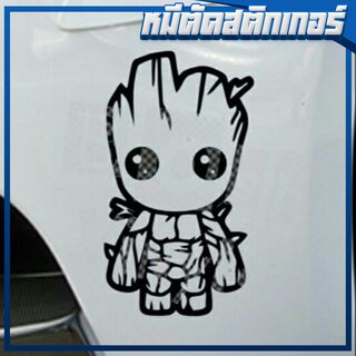 สติกเกอร์ Baby Groot ติดรถ กันน้ำ