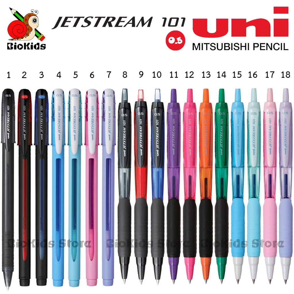 Uni Jetstream 101 0.5 I ปากกาลูกลื่น หัว 0.5 หมึกสีน้ำเงิน แดง ดำ ลด ...