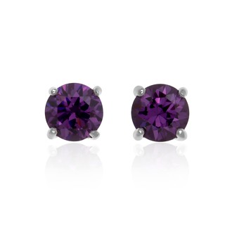 Jewelry buffet ต่างหู ต่างหูเงินแท้ ต่างหูพลอย เสริมดวง Amethyst พลอยแห่งการบำบัด