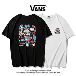 Vans Vance เสื้อยืดแขนสั้น ผ้าฝ้าย พิมพ์ลายสนูปปี้ ทรงหลวม โอเวอร์ไซซ์ สําหรับผู้ชายและผู้หญิงสะดวกสบาย