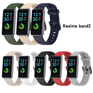 สายนาฬิกาข้อมือซิลิโคน 18 มม. อุปกรณ์เสริม สําหรับ Realme Band 2