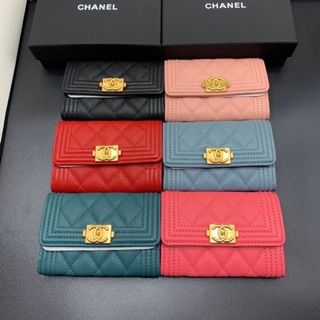 กระเป๋าสตางค์CHANEL 👛 หนังแท้ทั้งใบ❗️เกรดHiend 1:1 สลับแท้ Full set เอกสารครบ เหมือนแท้สุดแยกไม่ออก👍🏼💕