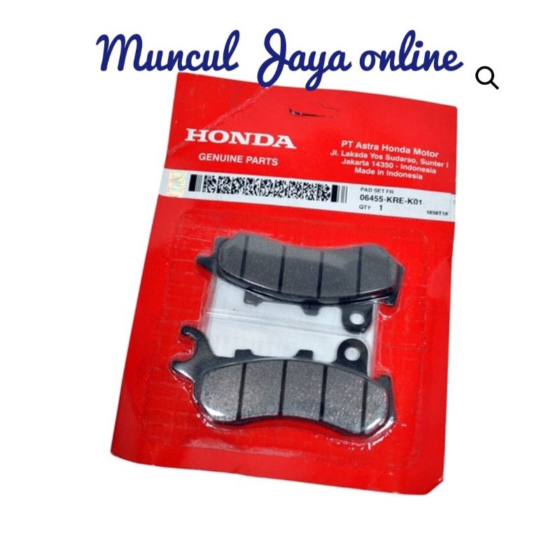 06455-KRE-K02 ผ้าดิสเบรคหน้าสําหรับ Honda ADV 150 PCX 150 LED CBS ประเภท