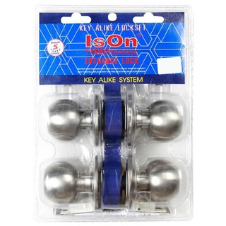 FREE HOME ลูกบิดทั่วไป ISON KA 8012 SS/2 หัวกลม สีสเตนเลส ลูกบิดประตู กลอนประตู ลูกบิดกลอนประตู