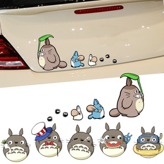 สติกเกอร์สะท้อนแสง ลายการ์ตูนอนิเมะ Totoro Miyazaki สําหรับติดตกแต่งกระจกรถยนต์ สกูตเตอร์ไฟฟ้า รถยนต์