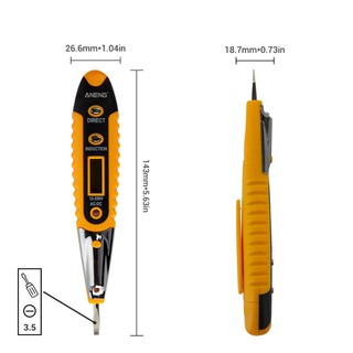 Contact Tester Pen 12-250V AC Voltage Detectors Tester Meter Volt Current Electr