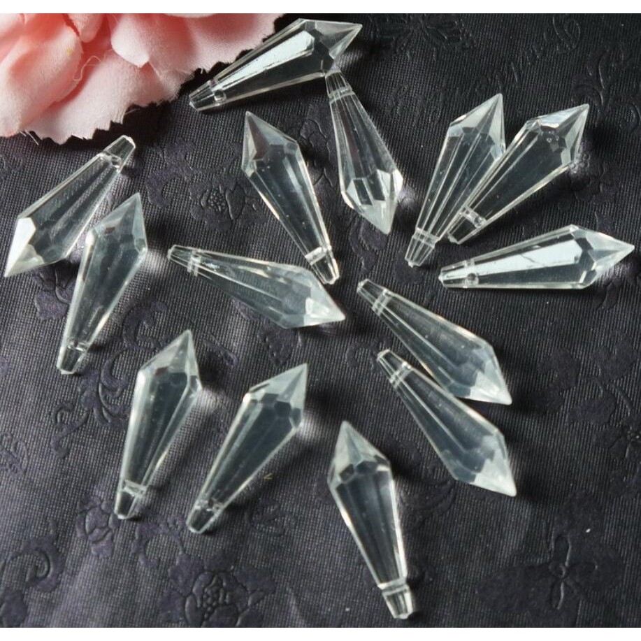 แฟชั่นอะคริลิคใสสีขาวน้ําตาเครื่องประดับลูกปัด diy ค้นหา Mix Size y1049