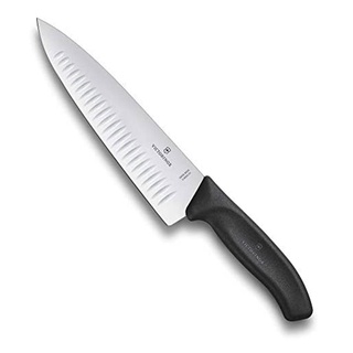 Victorinox Swiss Classic Carving Knife, fluted edge 20cm มีดครัว Kitchen Knives - Black S21 (VX KK 6.8083.20B)