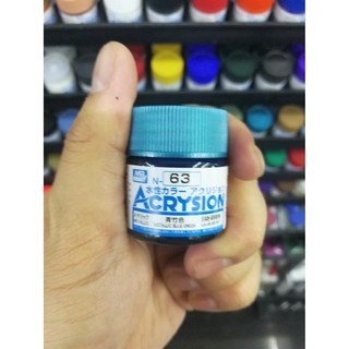 สีสูตรน้ำ Mr.Acrysion Color N63 METALLIC BLUE GREEN (Metallic) 10ml