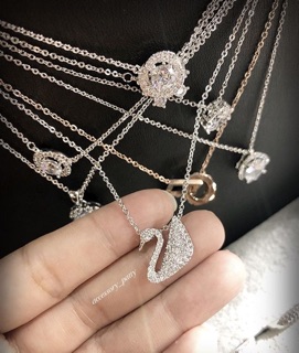 New!!💎✨สร้อยคอจี้Highเพชรczชุปทองคำขาว /งานสแตนเลสสีโรสโกล งานวิ้งสวยหรูด้วยคะ เพชรczเป๊ะดูดีมากๆคะ มีหลายแบบคะ