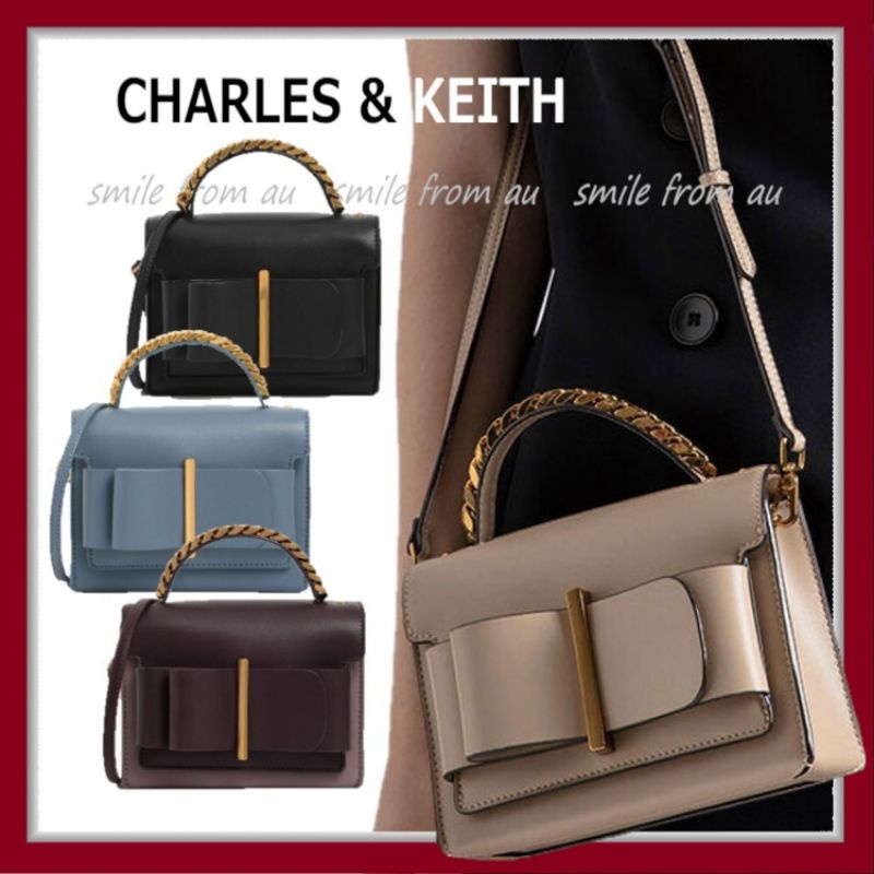 CK charles&amp;keith งานแท้ outlet 💯 #01 กระเป๋าสะพายหน้าโบว์