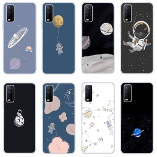 เคสโทรศัพท์มือถือ ซิลิโคนใส กันกระแทก ลายการ์ตูนอวกาศน่ารัก สําหรับ Vivo y20 2021 y12s y20s y20 y21i y12 y12i y11