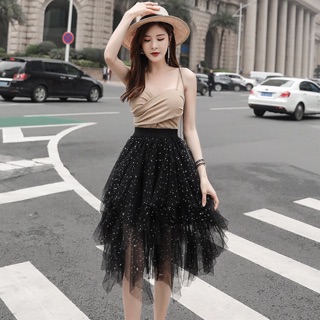 👗 พร้อมส่ง✨ กระโปรงผ้ามุ้ง ฟรุ้งฟริ้ง  xxyls