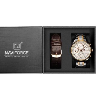 ⌚NAVIFORCE.​แบรนด์​แท้​ สายเลส+สายหนัง