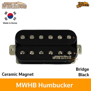 Wilkinson MWHBB Humbucker Ceramic Magnet 4C ปิ๊กอัพกีต้าร์ ตัดคอยล์ได้ สีดำ Black ตำแหน่ง Bridge Made in Korea