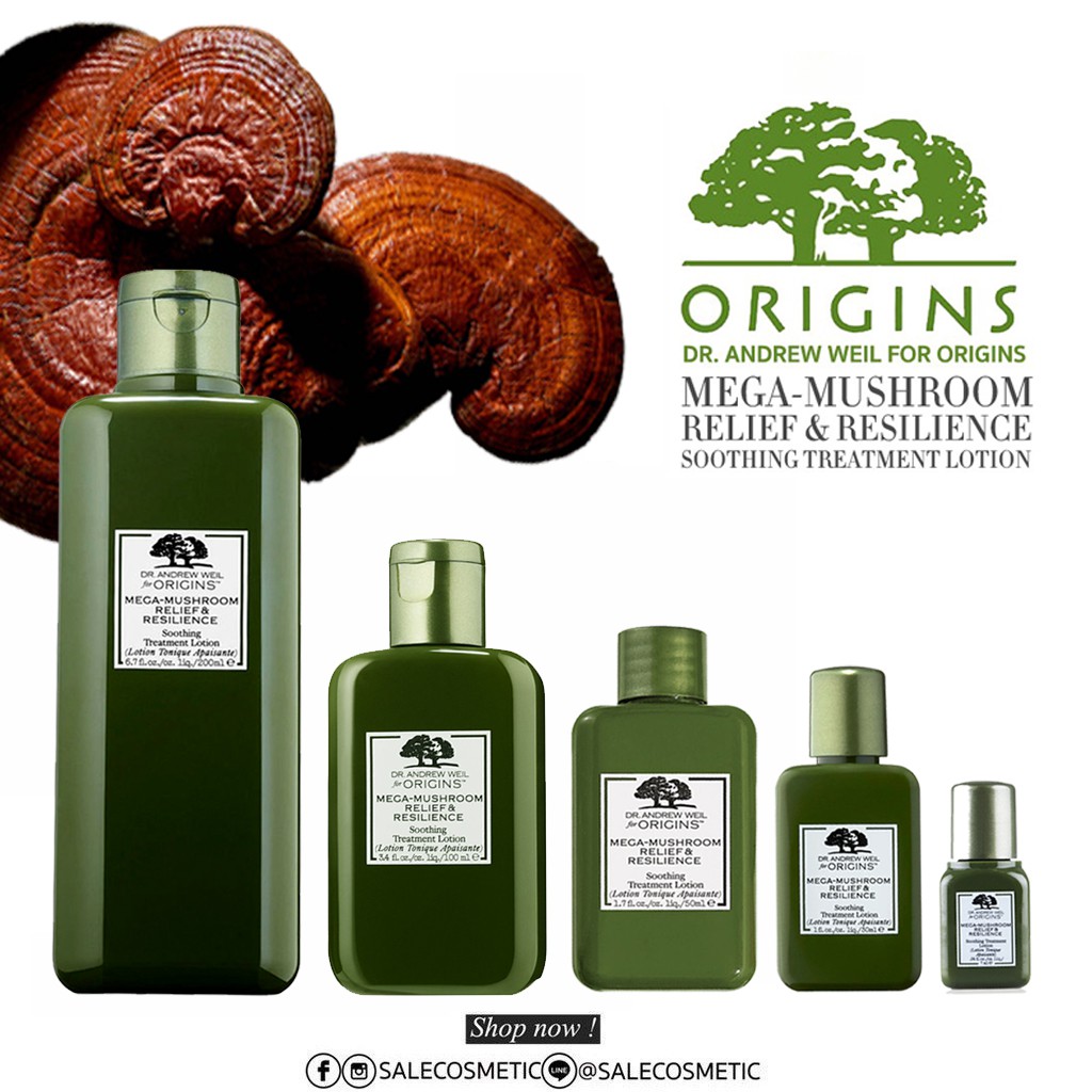 สูตรใหม่ ขนาดทดลอง ORIGINS-MEGA MUSHROOM-TREATMENT LOTION 7ml 30ml 50ml 100ml 200ml เดรส brush-set ราคาส่ง ถูก ราคา