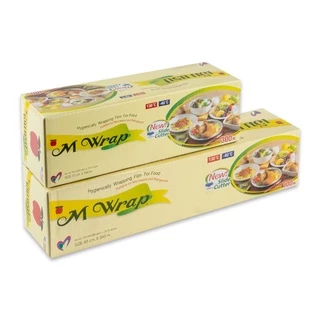 ฟิล์มถนอมอาหาร M Wrap แบบกล่อง ยาว 300 เมตร พร้อมใบมีดสไลด์