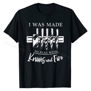 เสื้อยืด ผ้าฝ้าย พิมพ์ลาย Play With Knives Line Cook Chef สวมใส่สบาย สําหรับผู้ชาย