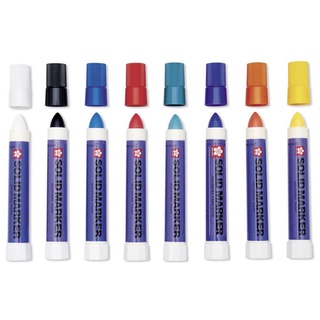 ปากกา SAKURA SOLID MARKER ( 1 แท่ง ) สีขาว / สีเหลือง / สีส้ม / สีแดง / สีน้ำเงิน / สีดำ / สีเขียว
