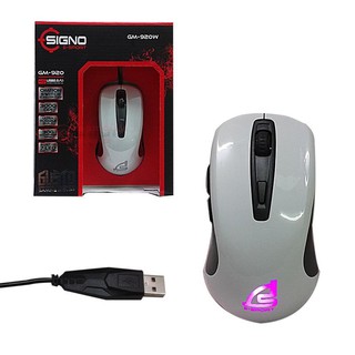 SIGNO E-Sport GUSTO Gaming Mouse GM-920 (สีขาว)